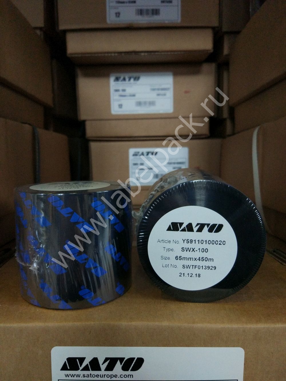 Y59110100020 - Риббон - SATO SWX100 WAX 76 x 450 OUT